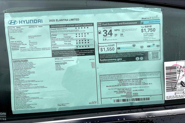 New 2025 Hyundai Elantra For Sale in Olive Branch, MS