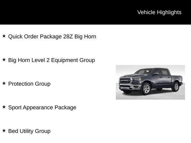 2022 RAM 1500 Big Horn Crew Cab 4x4 57 Box
