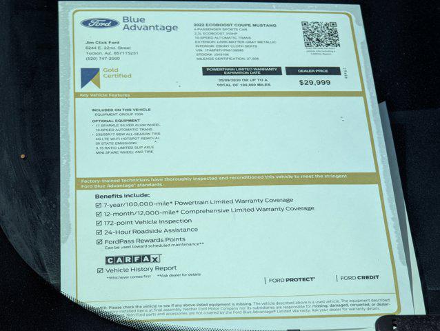 Used 2022 Ford Mustang For Sale in Tucson, AZ