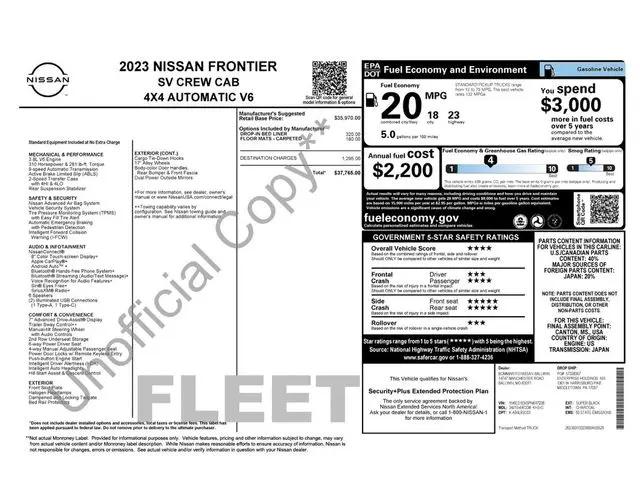 2023 Nissan Frontier Crew Cab SV 4x4