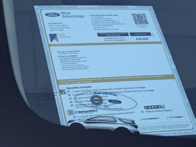 Used 2022 Ford Explorer For Sale in Tucson, AZ