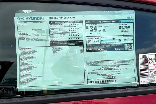 New 2025 Hyundai Elantra For Sale in Olive Branch, MS