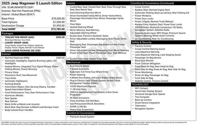 2025 Wagoneer Wagoneer S WAGONEER S LAUNCH EDITION