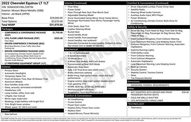 2022 Chevrolet Equinox AWD LT
