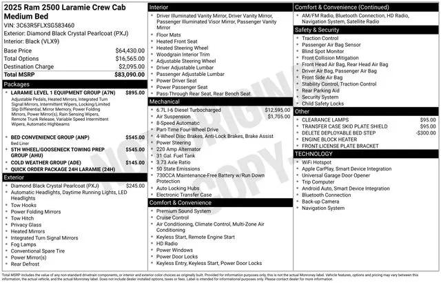 2025 Ram 2500 Laramie Crew Cab 4x4 6'4" Box