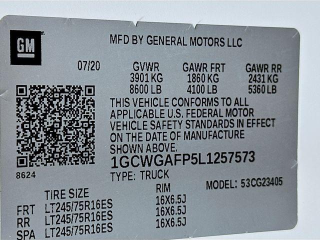 2020 Chevrolet Express Cargo Van RWD 2500 Regular Wheelbase WT