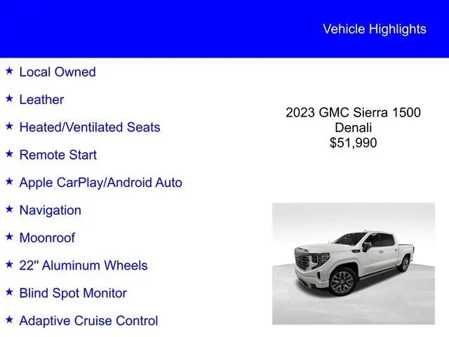 2023 GMC Sierra 1500 4WD Crew Cab Short Box Denali
