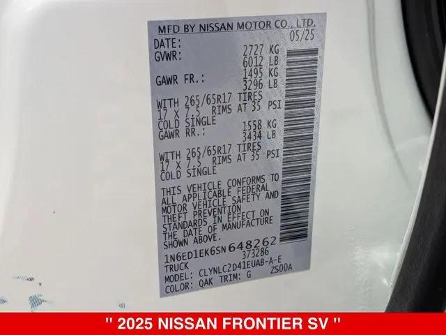 2025 Nissan Frontier Crew Cab SV 4x4