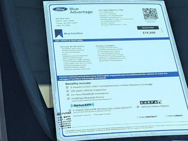 Used 2017 Ford Explorer For Sale in Green Valley, AZ