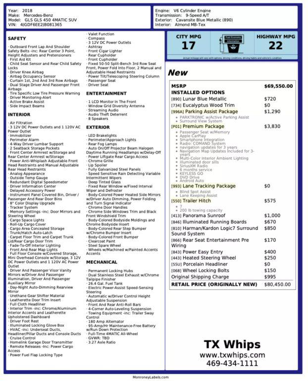 Used 2018 Mercedes-Benz GLS 450 For Sale in Addison, TX