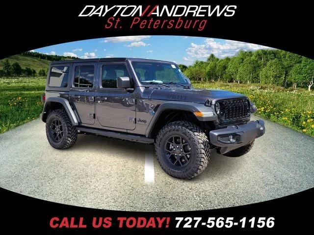 2025 Jeep Wrangler 4-Door Willys 4x4 for sale in St Petersburg, FL