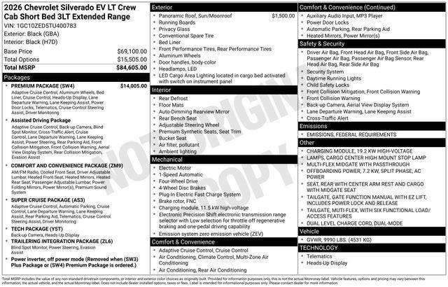 2026 Chevrolet Silverado EV LT