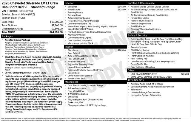 2026 Chevrolet Silverado EV LT
