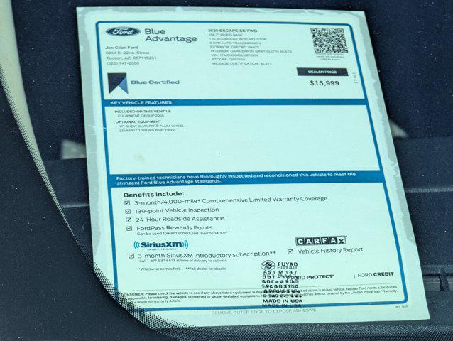 Used 2020 Ford Escape For Sale in Tucson, AZ