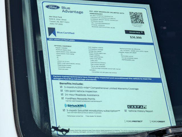 Used 2021 Jeep Wrangler Unlimited For Sale in Tucson, AZ