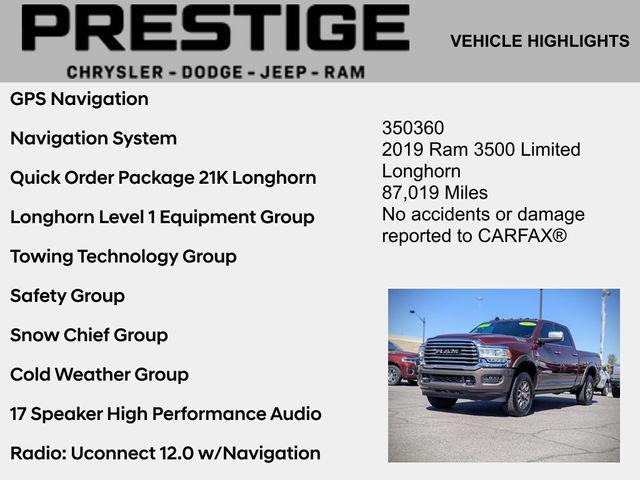 2019 RAM 3500 Longhorn Crew Cab 4x4 64 Box