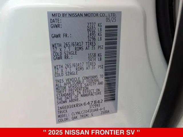 2025 Nissan Frontier Crew Cab SV 4x4