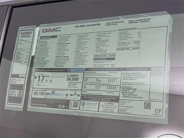 2025 GMC Sierra 1500 4WD Crew Cab Short Box Elevation with 3SB