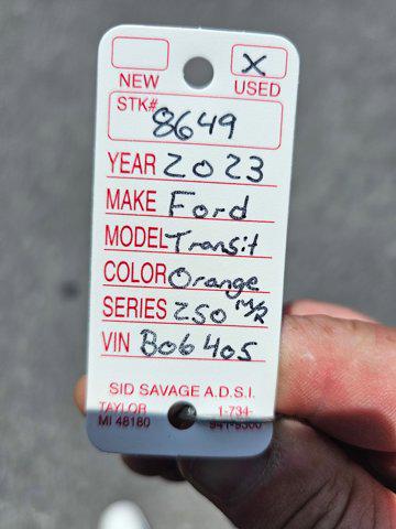 2023 Ford Transit Cargo Van T-250 148" Med Rf 9070 GVWR RWD