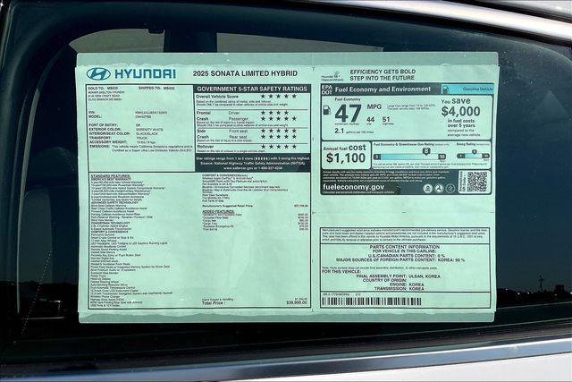New 2025 Hyundai Sonata Hybrid For Sale in Olive Branch, MS