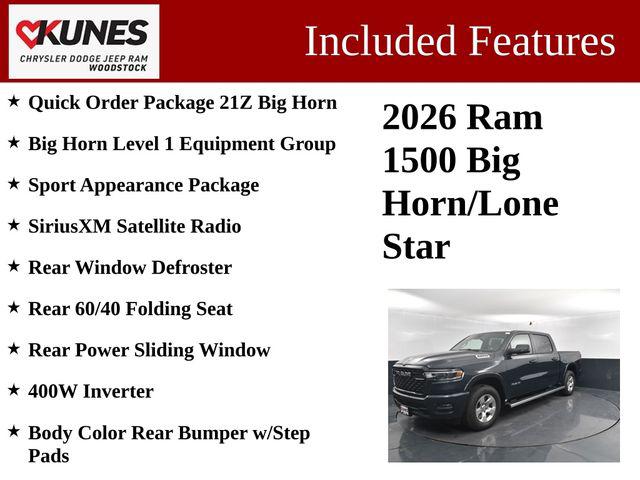 2026 RAM Ram 1500 RAM 1500 BIG HORN CREW CAB 4X4 57 BOX 2026 RAM Ram 1500 RAM 1500 BIG HORN CREW CAB 4X4 57 BOX