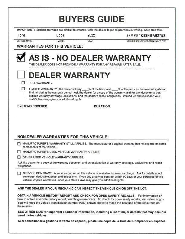 2022 Ford Edge Titanium