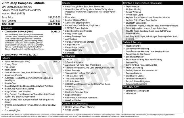 2022 Jeep Compass Latitude 4x4