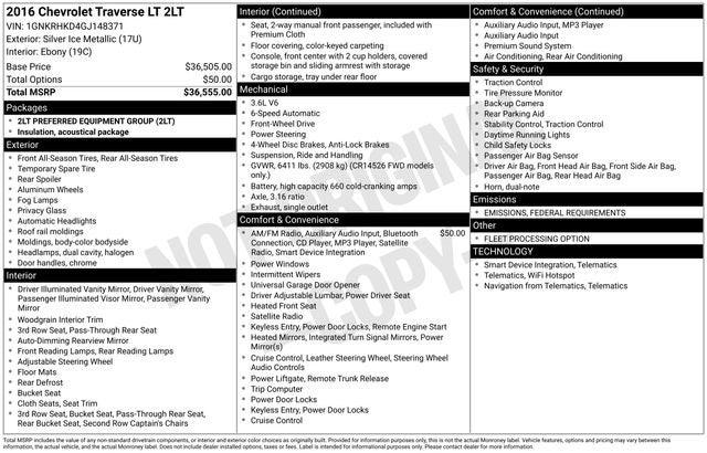 2016 Chevrolet Traverse 2LT