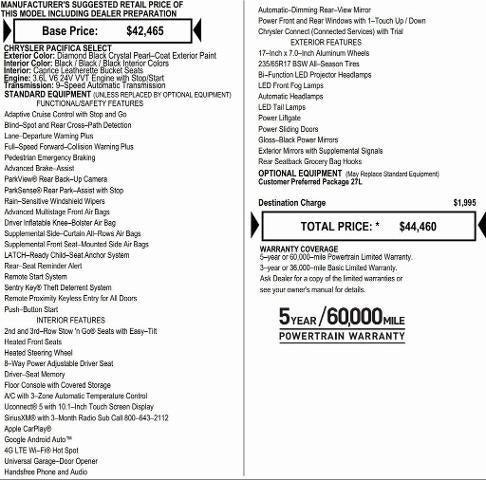 2026 Chrysler Pacifica PACIFICA SELECT