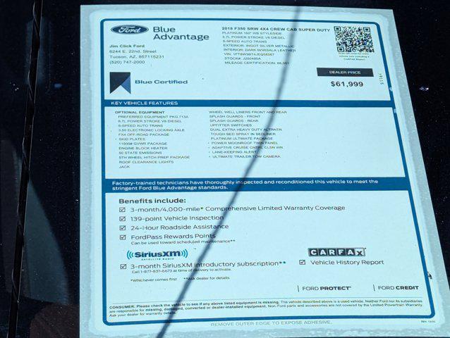 Used 2018 Ford F-350 For Sale in Tucson, AZ