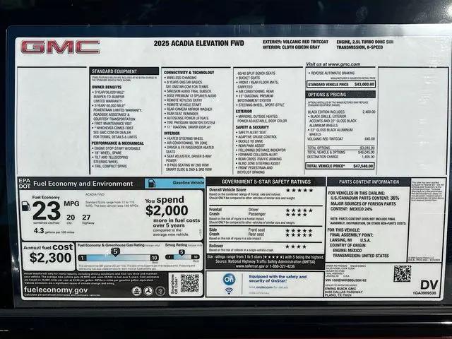 2025 GMC Acadia FWD Elevation
