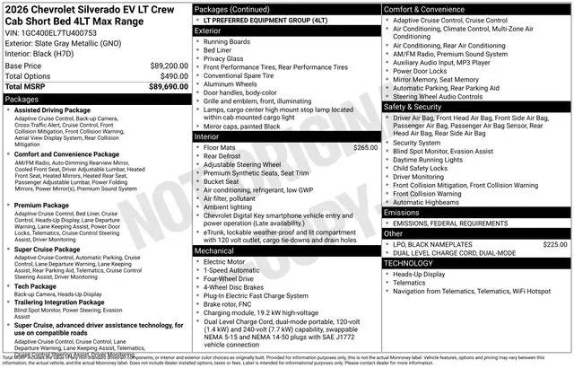 2026 Chevrolet Silverado EV LT