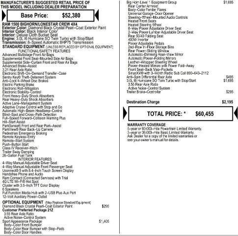 2026 RAM Ram 1500 RAM 1500 BIG HORN CREW CAB 4X4 57 BOX 2026 RAM Ram 1500 RAM 1500 BIG HORN CREW CAB 4X4 57 BOX