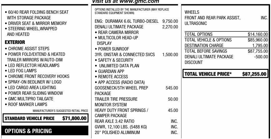 2023 GMC Sierra 3500HD 4WD Crew Cab Standard Bed Denali