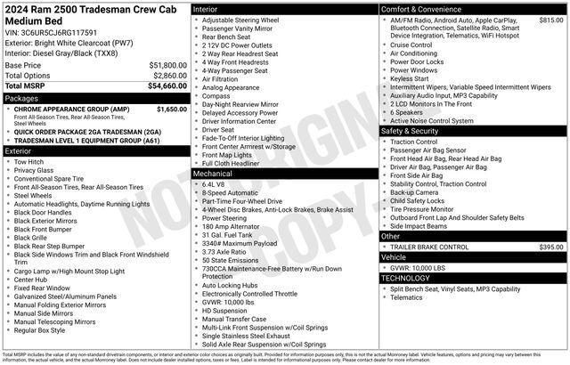 2024 RAM 2500 Tradesman Crew Cab 4x4 64 Box