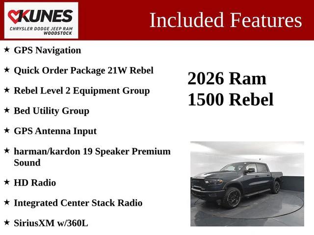 2026 RAM Ram 1500 RAM 1500 REBEL CREW CAB 4X4 57 BOX 2026 RAM Ram 1500 RAM 1500 REBEL CREW CAB 4X4 57 BOX
