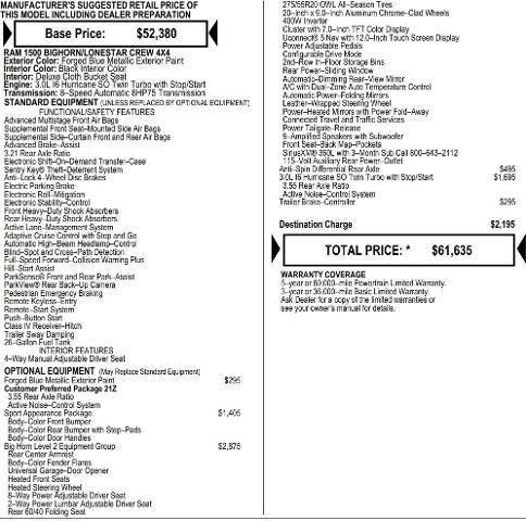 2026 RAM Ram 1500 RAM 1500 BIG HORN CREW CAB 4X4 57 BOX 2026 RAM Ram 1500 RAM 1500 BIG HORN CREW CAB 4X4 57 BOX