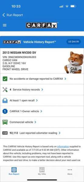 2013 Nissan NV200 S