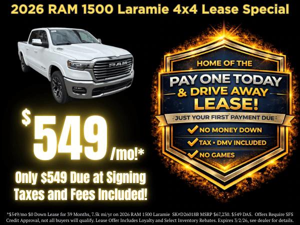 2026 RAM Ram 1500 RAM 1500 LARAMIE CREW CAB 4X4 57 BOX