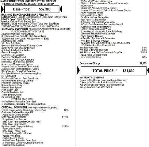2026 RAM Ram 1500 RAM 1500 BIG HORN CREW CAB 4X4 57 BOX 2026 RAM Ram 1500 RAM 1500 BIG HORN CREW CAB 4X4 57 BOX
