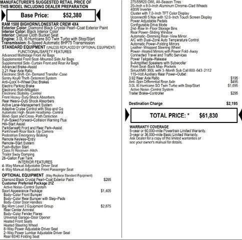 2026 RAM Ram 1500 RAM 1500 BIG HORN CREW CAB 4X4 57 BOX 2026 RAM Ram 1500 RAM 1500 BIG HORN CREW CAB 4X4 57 BOX