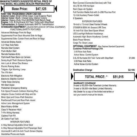 2026 RAM Ram 1500 RAM 1500 TRADESMAN CREW CAB 4X4 57 BOX 2026 RAM Ram 1500 RAM 1500 TRADESMAN CREW CAB 4X4 57 BOX