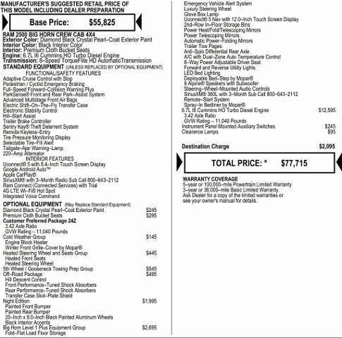 2026 RAM Ram 2500 RAM 2500 BIG HORN CREW CAB 4X4 64 BOX 2026 RAM Ram 2500 RAM 2500 BIG HORN CREW CAB 4X4 64 BOX