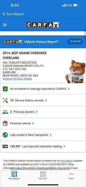 2014 Jeep Grand Cherokee Overland