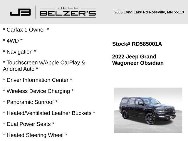 2022 Wagoneer Grand Wagoneer Series II Obsidian 4x4