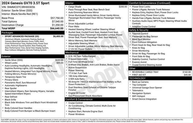 2024 Genesis GV70 3.5T AWD Sport