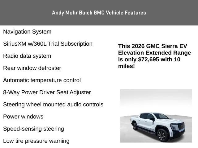 2026 GMC Sierra Extended Range Elevation