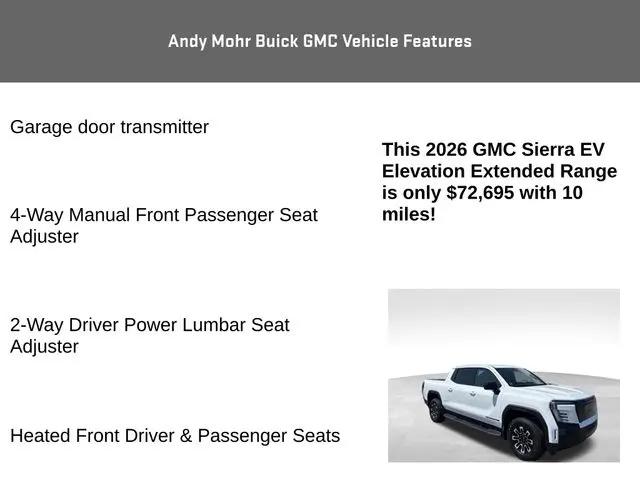 2026 GMC Sierra Extended Range Elevation