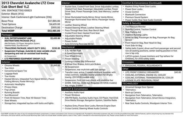 2013 Chevrolet Avalanche LTZ 2013 Chevrolet Avalanche LTZ