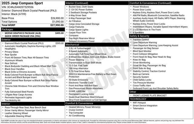 2025 Jeep Compass COMPASS SPORT 4X4
